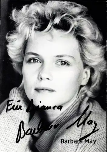 Ak Schauspielerin Barbara May, Portrait, Autogramm