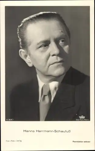 Ak Schauspieler Hans Hermann Schaufuß, Portrait