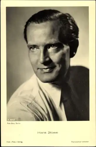 Ak Schauspieler Hans Stüwe, Portrait, Film Foto Verlag A 3623/1