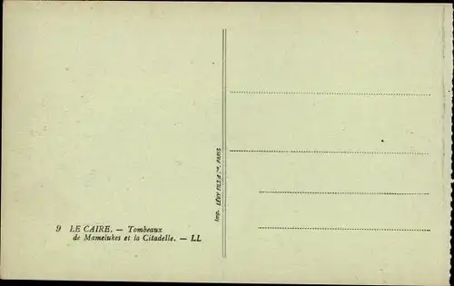 Ak Kairo Ägypten, Gräber der Mamluken, Zitadelle