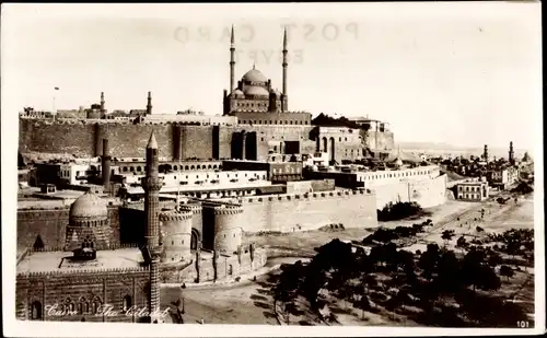 Ak Cairo Kairo Ägypten, The Citadel, Festung mit Moschee