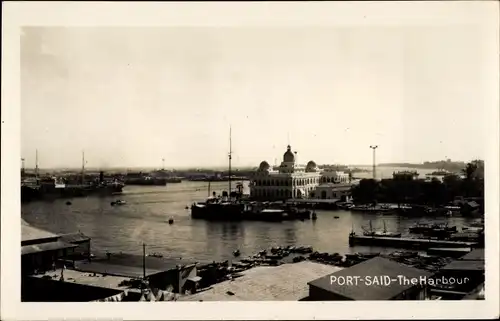 Ak Port Said Ägypten, Hafen