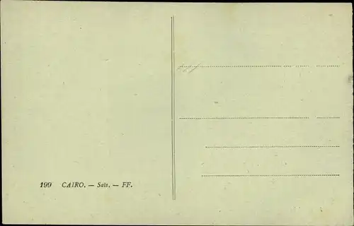 Ak Kairo Kairo Ägypten, Sais Courant, Kutsche