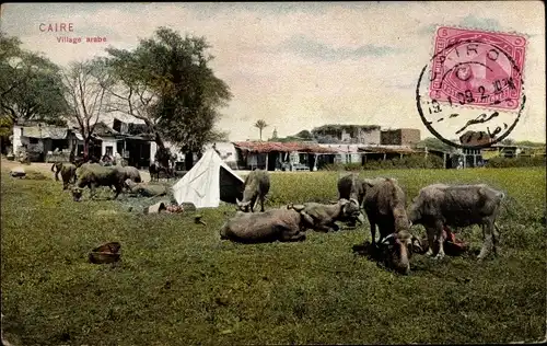 Ak Kairo Kairo Ägypten, Arabisches Dorf
