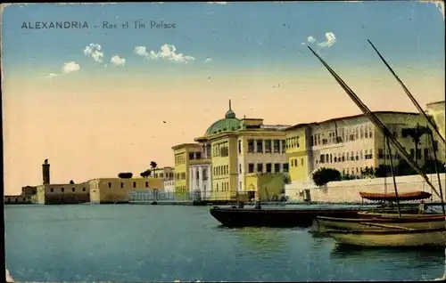 Ak Alexandria, Ägypten, Ras el Tin Palace