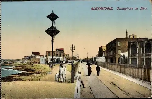 Ak Alexandria Ägypten, Semaphore au Mex
