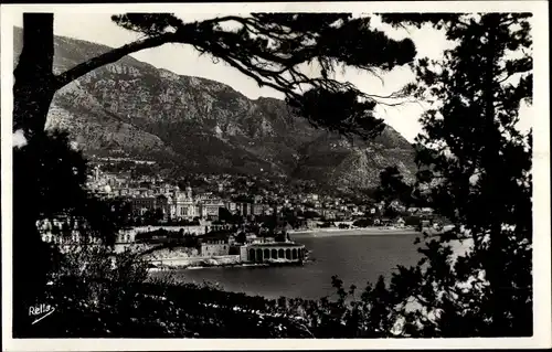 Ak Monte Carlo Monaco, vu des Jardins de Monaco