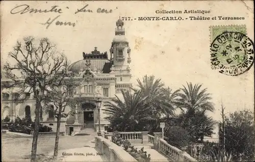 Ak Monte Carlo Monaco, Theatre, Terrasses