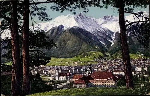 Ak Innsbruck in Tirol, Totalansicht gegen Norden, Gebirge