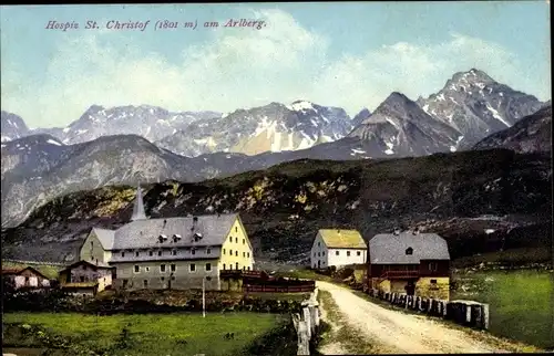 Ak St. Anton am Arlberg in Tirol, Blick auf Hospiz St. Christoph, Purger 12696