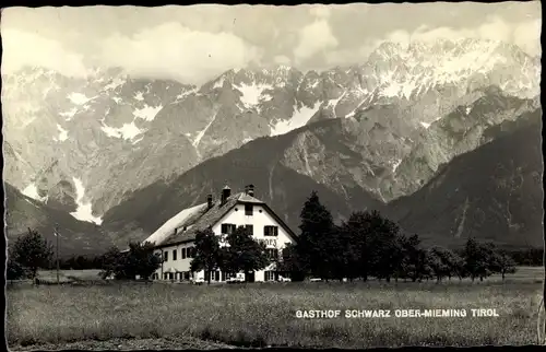 Ak Ober-Mieming Tirol, Gasthof Schwarz