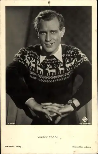 Ak Schauspieler Viktor Staal, Portrait, Pullover