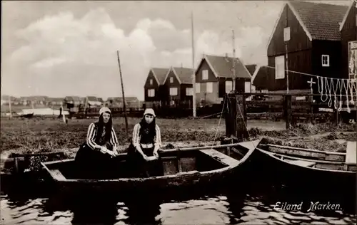 Ak Eiland Marken Nordholland Niederlande, Volkstrachten