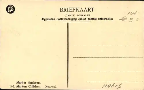 Ak Marken Nordholland Niederlande, Volkstrachten, Kinder in Tracht