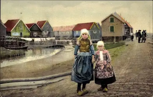 Ak Mädchen in niederländischer Tracht, Nenke und Ostermaier 78 1924