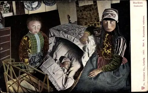 Ak Marken Nordholland Niederlande, Volkstrachten