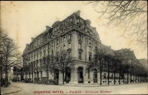 Ak Paris XVI Passy, Avenue Kleber, Majestic Hotel