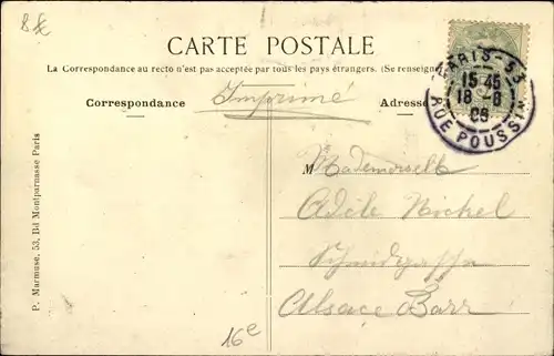 Ak Paris XVI Passy, Rue d’Erlanger