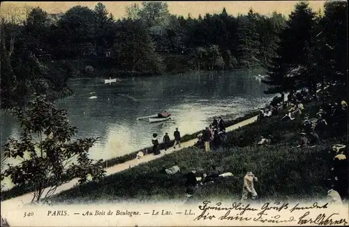 Ak Paris XVI Passy, Bois de Boulogne, Le Lac