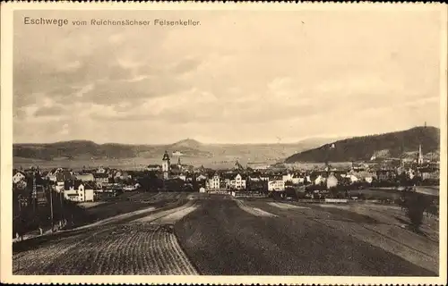 Ak Eschwege an der Werra Hessen, Totalansicht, Blick vom Reichensächser Felsenkeller