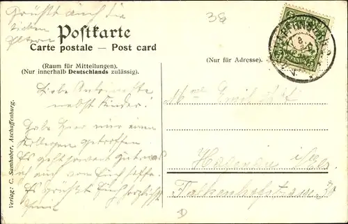 Ak Aschaffenburg in Unterfranken, Justizgebäude