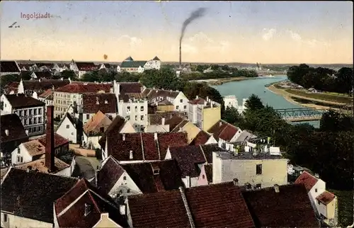 Ak Ingolstadt an der Donau Oberbayern, Teilansicht