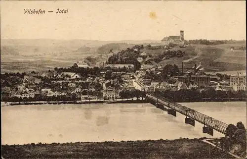 Ak Vilshofen an der Donau Niederbayern, Totalansicht