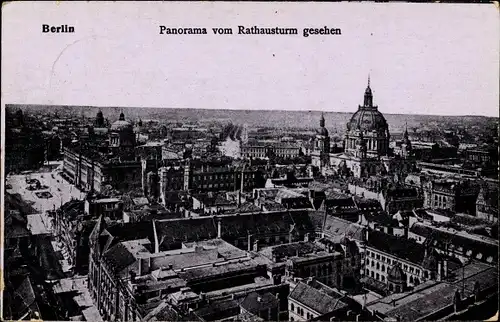 Ak Berlin Mitte, Panorama, Blick vom Rathausturm