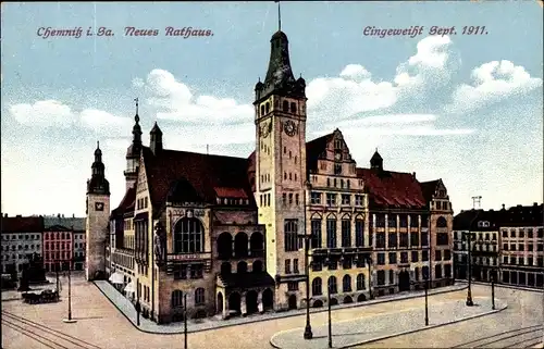 Ak Chemnitz Sachsen, Blick auf das neue Theater