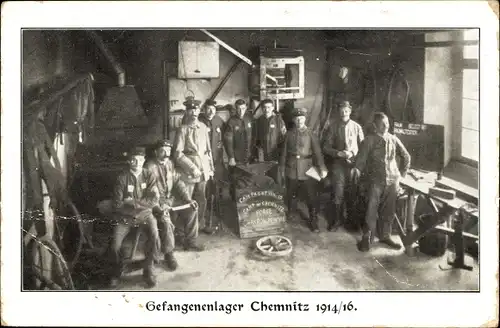 Ak Chemnitz, Gefangenenlager von 1914/16