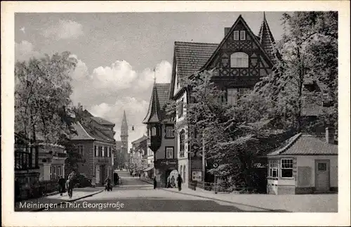 Ak Meiningen in Thüringen, Georgstraße