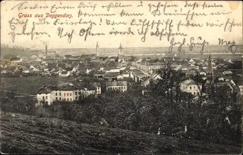 Ak Deggendorf im Bayerischen Wald Niederbayern, Panorama