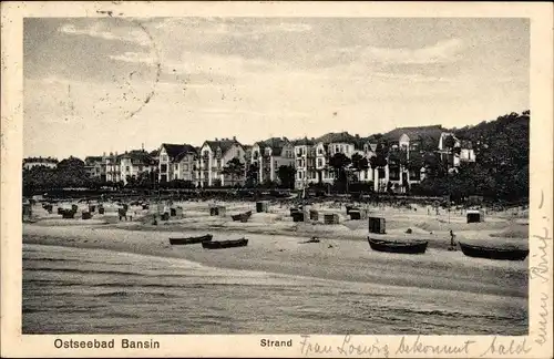 Ak Ostseebad Bansin Heringsdorf auf Usedom, Strand, Boote