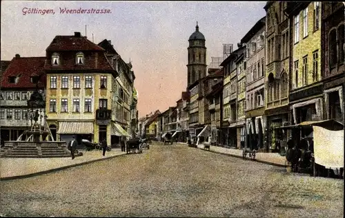 Ak Göttingen in Niedersachsen, Weender Straße, Brunnen