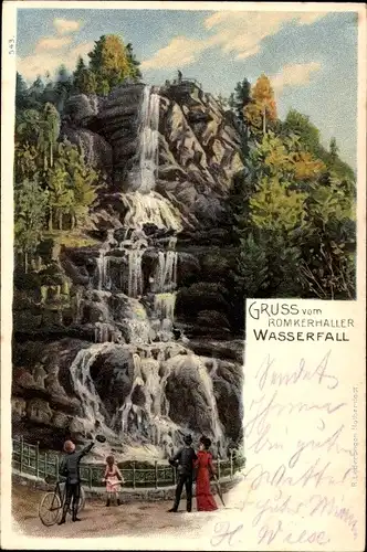 Litho Goslar in Niedersachsen, Romkerhaller Wasserfall