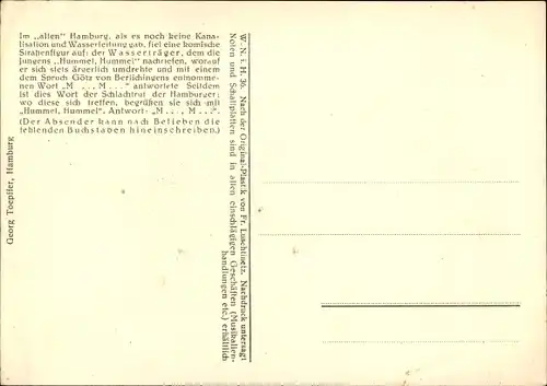 Lied Ak Hamburg, Hummel Hummel mit Humor, Wasserträger