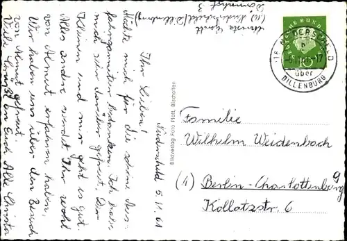 Ak Niederscheld Dillenburg in Hessen, Gesamtansicht