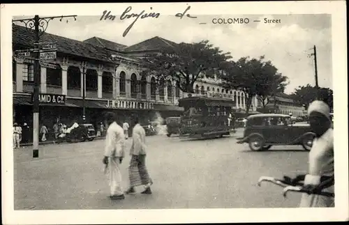 Ak Colombo Ceylon Sri Lanka, Straße