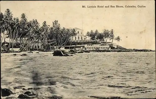 Ak Colombo Ceylon Sri Lanka, Mount Lavinia Hotel, Meeresufer