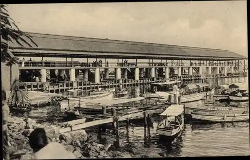 Ak Colombo Ceylon Sri Lanka, Anlegestelle