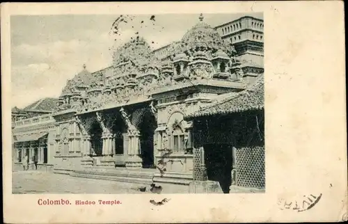 Ak Colombo Ceylon Sri Lanka, Hindu-Tempel, Hindutempel