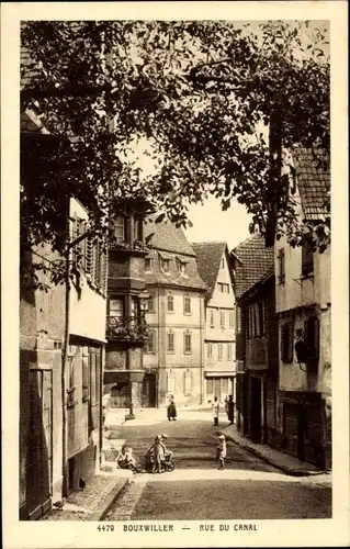 Ak Bouxwiller Buchsweiler Alsace Bas Rhin, Rue du Canal