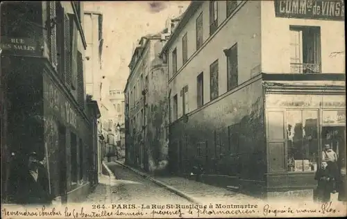 Ak Paris XVIII. Montmartre, Rue St-Rustique