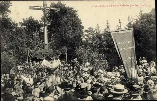 Ak Benoite Vaux Meuse, Die Abendzeremonie auf Golgatha, 1908