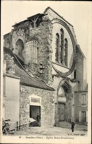 Ak Senlis Oise, Eglise Saint-Frambourg