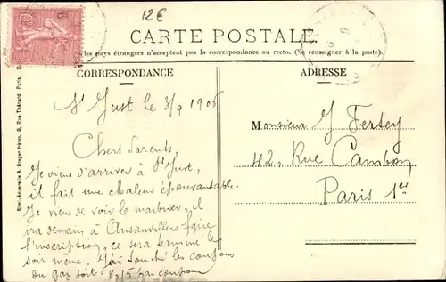 Ak Saint Just en Chaussée Oise, l'Hotel-de-Ville