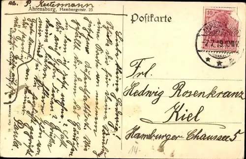 Ak Ahrensburg in Holstein, Restaurant Erholung, Hamburger Straße 23