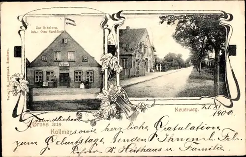 Ak Kollmar an der Niederelbe, Gasthaus zur Erholung, Neuerweg