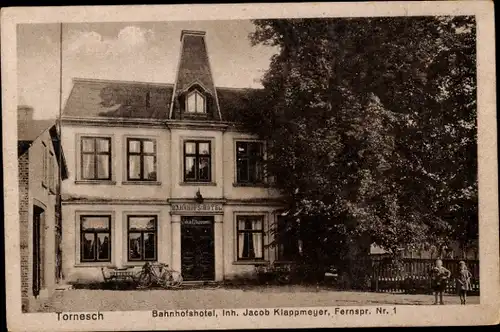 Ak Tornesch in Holstein, Bahnhofshotel