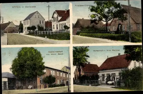 Ak Appen in Holstein, Dorfstraße, Gastwirtschaft Heinrich Rawe, Wirtschaft Rechter